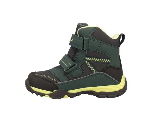 CMP Kids Pyry Snow Boot WP trek green-grey-apple (35EU) - Wanderschuhe für Kinder mit wasserdichter CLIMA PROTECT-Membran und hohem Schnitt für optimalen Schutz bei Schnee und Regen. Atmungsaktiv und vegan – ideal für winterliche Abenteuer!