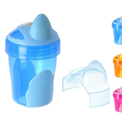Vital Baby Babys erster Trinklernbecher/auslaufsicherer Becher mit weichem Trinkschnabel & rutschfestem Boden 120ml - Schnabeltasse für Babys und Kleinkinder- ab 4 Monate