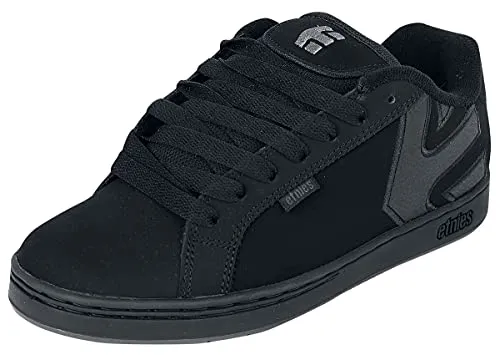 Etnies FADER Herren Sneaker Schwarz - Herren-Skateboardschuhe mit Foam Lite 1 Einlegesohle und 300NBS Gummisohle für optimalen Komfort und Halt beim Skaten.