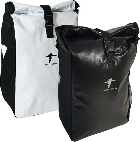 Fahrradtasche Red Loon Packtasche Gepäckträgertasche Gepäck Tasche aus LKW-Plane, Auswahl:2x Packtasche schwarz