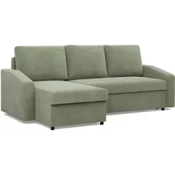 Ausziehbares Ecksofa NEO in Grün mit Schlaffunktion von Mebligo
