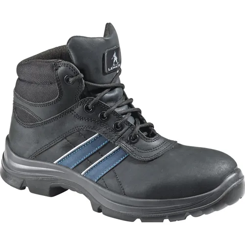 Lemaitre ANHXS30NR ANDY Hohe S3 XXL Sicherheitsschuhe Schwarz Größe 49 - Robuste Sicherheitsschuhe aus schwarzem Wildleder mit abriebfestem Futter. Ideal für harte Arbeit, bieten sie eine wasserfeste Sohle und eine stabile Zehenkappe aus Stahl für optimalen Schutz.