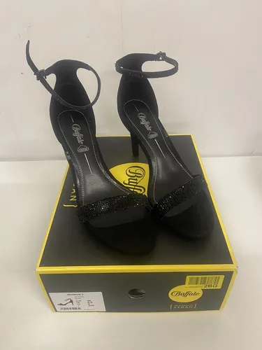 Buffalo MONROE 2 Sandaletten Schwarz - Damen Sandaletten in EU-Größe 40 aus IMI SUEDE, ideal für Freizeitaktivitäten mit stylischem Schnallenverschluss.