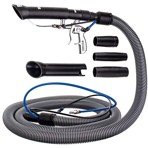 Reinigungspistole Druckluft Reiniger für Auto und PKW - Druckluftpistole für gründliche Reinigung von Textilien im Auto, inklusive 3m Staubsaugerschlauch und 3 Adaptern. Hohe Reinigungswirkung durch Druckluft, ideal für schnelle und effektive Anwendungen.