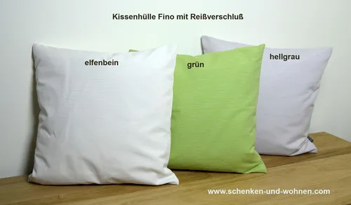 Kissenhülle 40 x 40 Art. Fino hellgrau