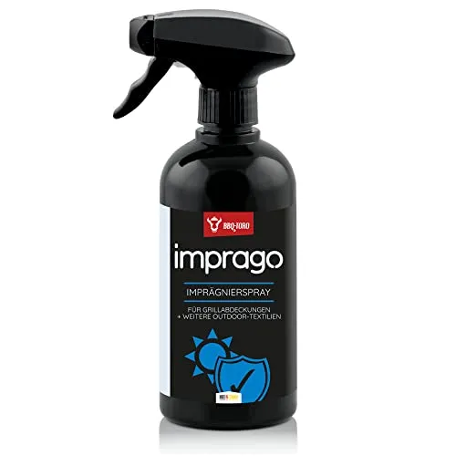 BBQ-Toro Imprägnierspray imprago | 500 ml | für Grillabdeckung, Outdoor Textilien, Transporttaschen | Schutz vor Fleckenbildung, Schmutz, Witterungseinflüssen, Wasserabweisend, Imprägnier Spray