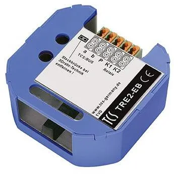 TCS TRE2-EB :BUS-Rufrelais - Türsprechanlage mit IP 20 Schutzart, ideal für Unterputzmontage, ermöglicht die gezielte Ansteuerung von Signalgeräten und ist einfach programmierbar.