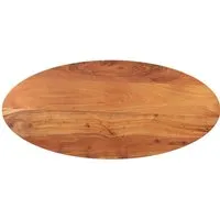 vidaXL Oval Tischplatte 140x60 cm aus Akazienholz - Zubehör für Möbel: Hochwertige Tischplatte aus massivem Akazienholz, robust und langlebig, verleiht deinem Essbereich eine rustikale Note.