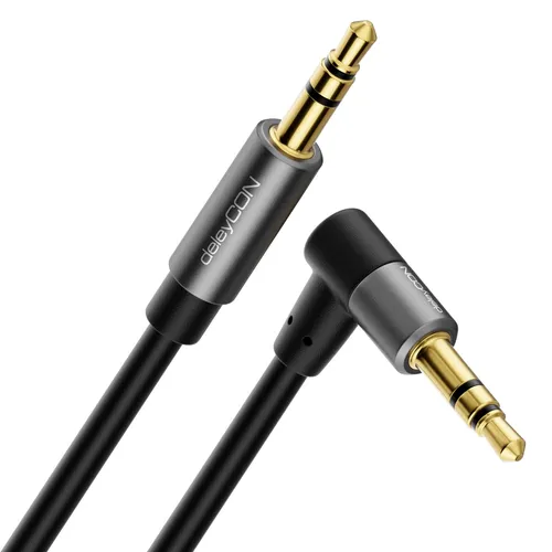10m 3,5mm Stereo AUX Klinken Kabel 90° Audio Klinke Kabel Stecker PC Auto Handy