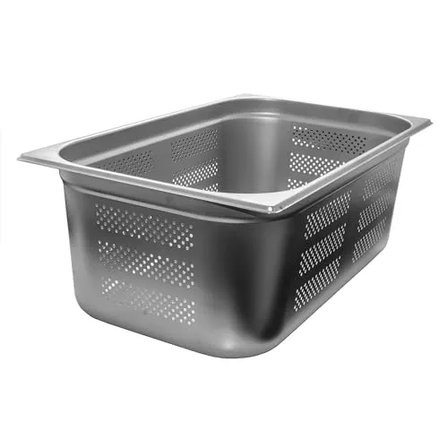 GN 1/1 Gastronormbehälter 28 Liter, Edelstahl - Lebensmittelschalen, stapelbar und ideal für die Gastronomie, perfekte Lösung für die Aufbewahrung und Präsentation von Lebensmitteln.