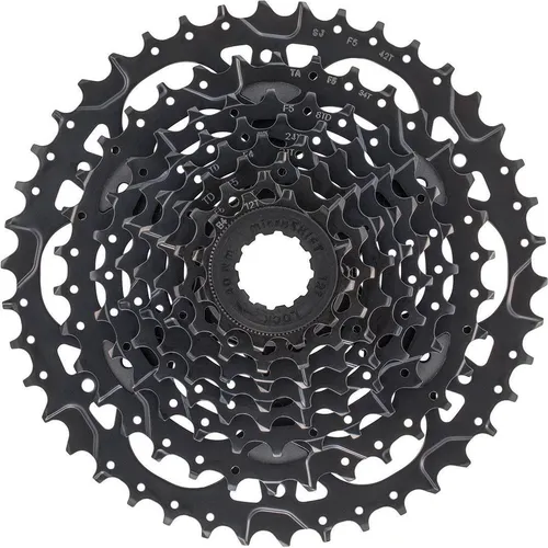 MICROSHIFT Acolyte CS-H083 Kassette – 8 Gang, 12-42T, Schwarz - Kassetten & Ritzel: Robuste, verchromte Ritzel für Härte und Korrosionsbeständigkeit, bieten konsistente Schaltleistung und sind kompatibel mit SRAM und Shimano 9-Gang-Systemen.