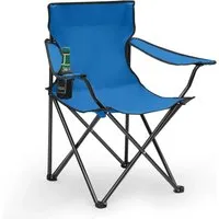 Sunula 1x Campingstuhl Faltstuhl Anglerstuhl Rot mit Getränkehalter und Tasche