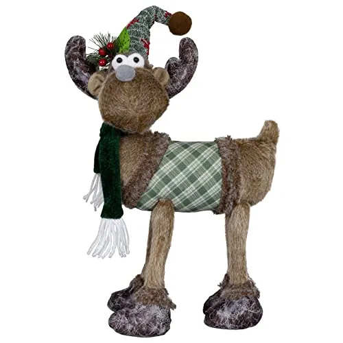 Christmas Paradise Großer Stehender Weihnachts-Elch 37cm(47cm) Rentier - grüne Kleidung