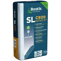 Bostik SL C920 Reno ST Standfeste Ausgleichsmasse 25kg Sack - Eisenwaren Spachtelmasse, standfeste und sehr feinkörnige Nivelliermasse für schnelle und präzise Ausgleichsarbeiten im Innenbereich.