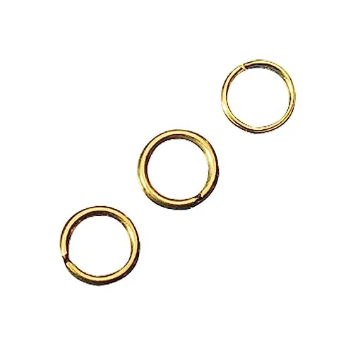 Rayher 2224606 Ringel, 8mm ø, 1mm, SB-Btl 20Stück, gold