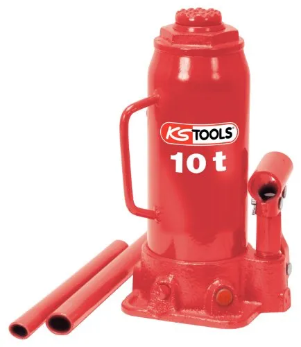 KS-Tools Stempelwagenheber 160.0359 - Hydraulischer Heber mit 30t Tragkraft, ideal für Werkstätten und Baustellen, kompakte Bauweise und Sicherheitsventil