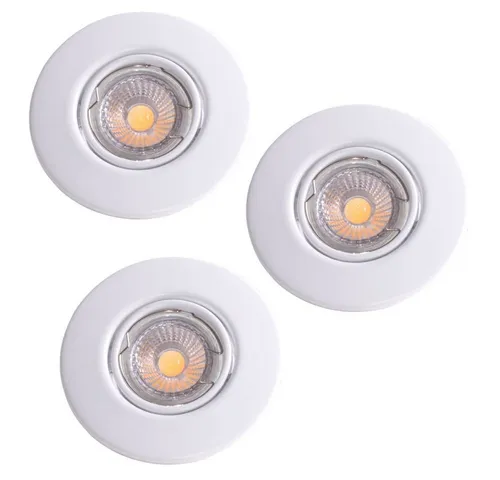 EGLO LED Einbaustrahler, Leuchtmittel inklusive, Warmweiß, 3er Set LED Einbau Strahler Leuchten Decken Lampen Spot beweglich