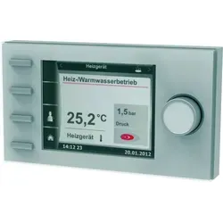 Wolf Bm-2 Bedienmodul 2745927 mit Außenfühler - Thermostat für witterungsgeführte Regelung, 3,5'' Farbdisplay für einfache Programmierung und zentrale Steuerung von Heizung und Warmwasser.
