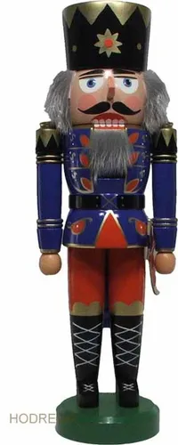 Nussknacker König blau 40cm NEU  Nußknacker Figur Erzgebirge Weihnachtsfigur Hol