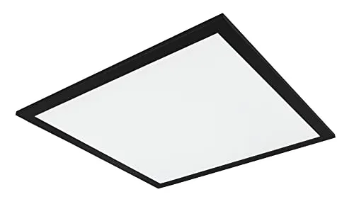 Xxxl Led-Deckenleuchte Alpha - Quadratische Esstischlampe in Schwarz - Moderne LED-Deckenleuchte aus Metall, 45x3x45 cm, perfekt für stilvolle Innenbeleuchtung und als Blickfang über dem Esstisch.