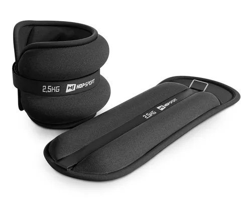 Hop-Sport Gewichtsmanschetten für Fuß- oder Handgelenk - Armgewichte Knöchelgewichte Set 2x2,5kg