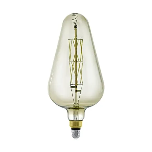 EGLO Vintage Spezial E27 LED Lampe D165 8W 3000K dimmbar - Energiesparlampe im Vintage Design, dimmbar und ersetzt herkömmliche 45W Glühbirnen. Ideal für entspannende Räume wie Wohnzimmer und Schlafzimmer.