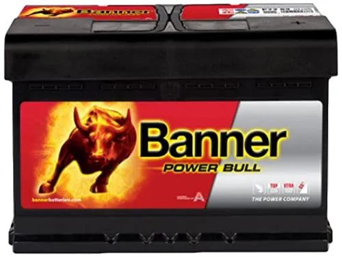 Banner Power Bull Batterie 12 V – 72 Ah – 660 A EN – P7209 - Autobatterie mit hoher Kapazität von 72 Ah, ideal für zuverlässige Startleistung und Langlebigkeit in Fahrzeugen.