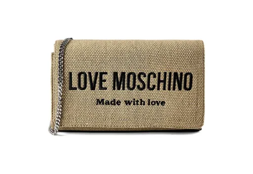 Love Moschino Smart Daily Umhängetasche - Damen | Braun JC4232PP0OKB1-90A - Stylische Love Moschino Umhängetasche aus strapazierfähigem Canvas in Braun mit goldenen Akzenten. Ideal für den Alltag und sorgt für einen modischen Auftritt.