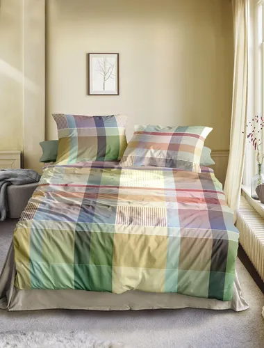 Irisette Mako-Satin Bettwäsche-Garnitur Magic 8891 Farbe multi Größe 155x200+80x80cm