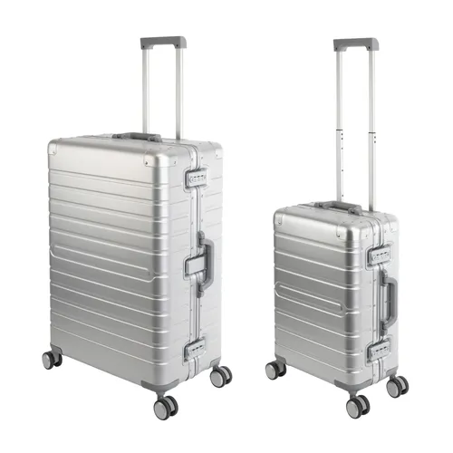 Travelhouse Trolleyset Oslo - 2-tlg. Aluminium Hartschale mit TSA Zahlenschloss - Trolley-Sets aus hochwertigem Aluminium, extrem leicht und robust. Ideal für Reisen mit optimalem Schutz durch TSA Zahlenschloss und gehärtete Ecken.