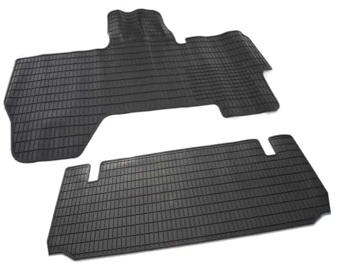Gummimatten FIAT Ducato III ab 2006 (Vorne + 1 Sitzreihe) Original Qualität Gummi Fußmatten 2-teilig schwarz