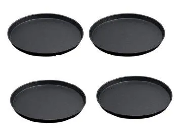 TAMLED Pizzablech Ø 28 cm 4 Stück gebördelter Rand