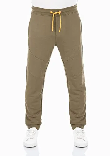 riverso Sweathose Herren Jogginghose RIVVeit Regular Fit - Trainingsbekleidung aus pflegeleichter Baumwollmischung, ideal für sportliche Aktivitäten und bequem für den Alltag, in Ivy Green und Größe 4XL.