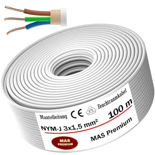 MAS Premium Stromkabel NYM-J 3x1,5 mm² von MAS Premium