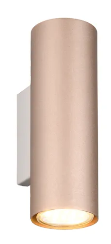 Trio Leuchten Wandleuchte Marley 212400265 - Elegante Wandleuchte in Warm Grey/Coffee, ideal für moderne Wohnräume, exklusive 2x GU10 Leuchtmittel für individuelle Lichtgestaltung. Höhe: 18cm.