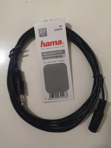 Hama Standard Stereo Klinkenkabel Verlängerung 3,5mm Jack M/W 2,5m Schwarz