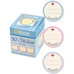 AVERY Zweckform Aufkleber 56819 Homemade, 50 Etiketten - Aufkleber für kreative Anlässe, selbstklebend und einfach ablösbar – ideal zur Personalisierung von Geschenken und Karten.