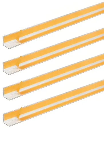 Alberts 4 x Winkelprofil selbstklebend Aluminium, silberfarbig eloxiert 1000 x 2 - Metall- & Legierung-Platten, langlebig und einfach zu montieren dank selbstklebender Rückseite für vielseitige Anwendungen.