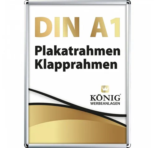 Dreifke Rahmen Dreifke® Plakatrahmen DIN A1, abgerundete Ecken, 25mm Alu Profil, si