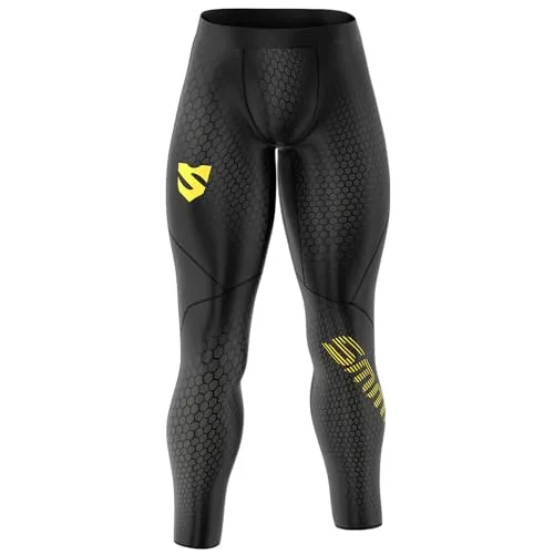 SMMASH Kompressionshose Herren Laufhose Lang Leggings Sportleggings Für Männer Atmungsaktiv Second Skin Technologie Running Hose