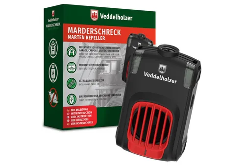 Veddelholzer Ultraschall-Tierabwehr Marderabwehr mit USB Stecker Ultraschall & LED Blitzlichter Haus, für Dachboden, Haus, Garage, Carport, Keller, Gartenhütte UVM 1-tlg., auf natürliche Weise Marder vertreiben, für 70m² Marderschreck