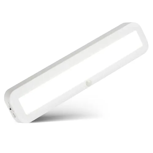 BRILONER - LED Unterbauleuchte Küche mit Bewegungsmelder, Akku, neutralweißes Licht, selbstklebend, LED Leiste, Schrankbeleuchtung, Treppenbeleuchtung, Unterschrank Beleuchtung, 30,5x6,5x2 cm, Weiß