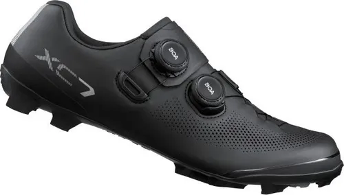 Shimano MTB-Fahrradschuhe XC703W, schwarz - Damen Wettkampfschuhe - Fahrradschuhe mit BOA® Fit System für präzise Passform und carbonverstärkter Zwischensohle für optimale Kraftübertragung. Ideal für Wettkämpfe und unebene Trails.