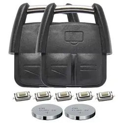 Repair Reparatur Satz Gehäuse Funkschlüssel Fernbedienung Autoschlüssel 2X 3 Tasten Gehäuse 6X Mikrotaster 2X CR2032 Batterie kompatibel mit Opel