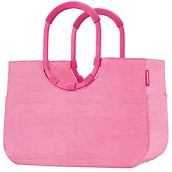 reisenthel loopshopper L Einkaufstasche - Frame Twist Pink, 25 L - Einkaufstasche mit 25 Litern Volumen, ideal für den täglichen Einkauf und stylisch im modernen Pink-Design.