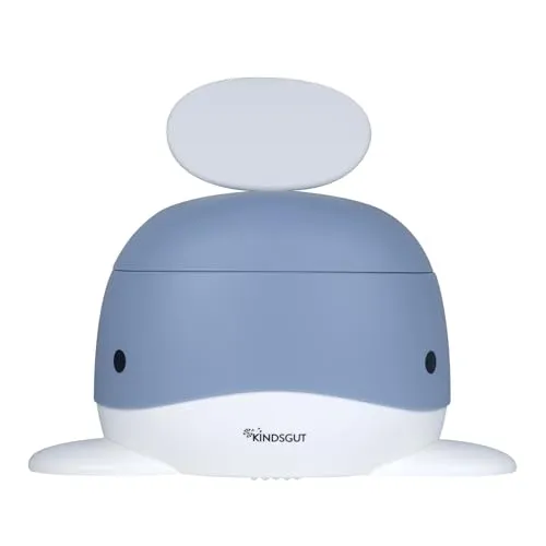 Kindsgut Kinder-Töpfchen - Wal-Design, Taubenblau - Töpfchen im kinderfreundlichen Wal-Design, ergonomisch für angenehmes Sitzen, rutschfest und leicht zu reinigen. Ideal für das Toiletten-Training von Kleinkindern.