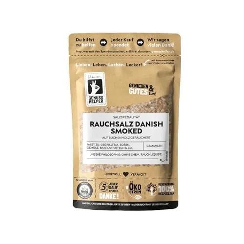 Bremer Gewürzhandel Rauchsalz Danish Smoked, dänisches Rauchsalz, Salz mit Raucharoma aus Dänemark, 100g