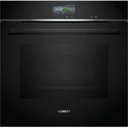 Siemens iQ700 HB776G3B1, Medium, Elektrischer Ofen, 71 l, 71 l, 30 - 300 °C, Hydrolytisch + Pyrolytisch - Schwarz/Silber