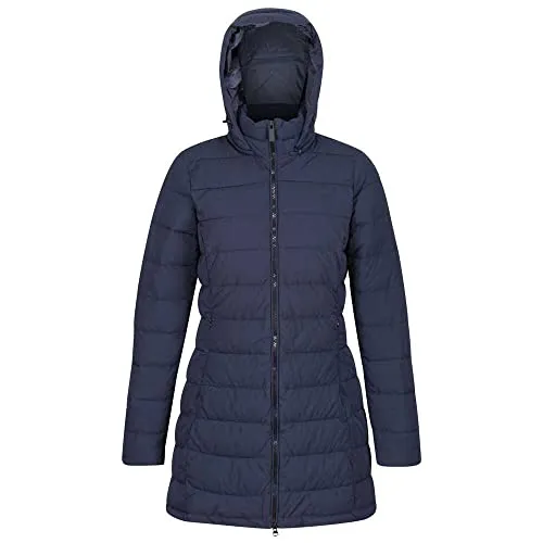 Regatta Starler Jacke für Damen in Blau - Stylische und isolierte Damenjacke, wasserabweisend und ideal für kalte Tage. Mit ultrawarmen Atomlight-Isolierung und Kapuze für optimalen Komfort. Perfekt für deinen urbanen Look.