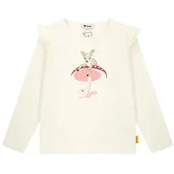 Steiff Mädchen T-Shirt Langarm, Eggnog, 98 - T-Shirts für Mädchen mit flauschigem Steiff Teddybärmotiv, ideal für Abenteuer und pflegeleicht in der Maschine waschbar.